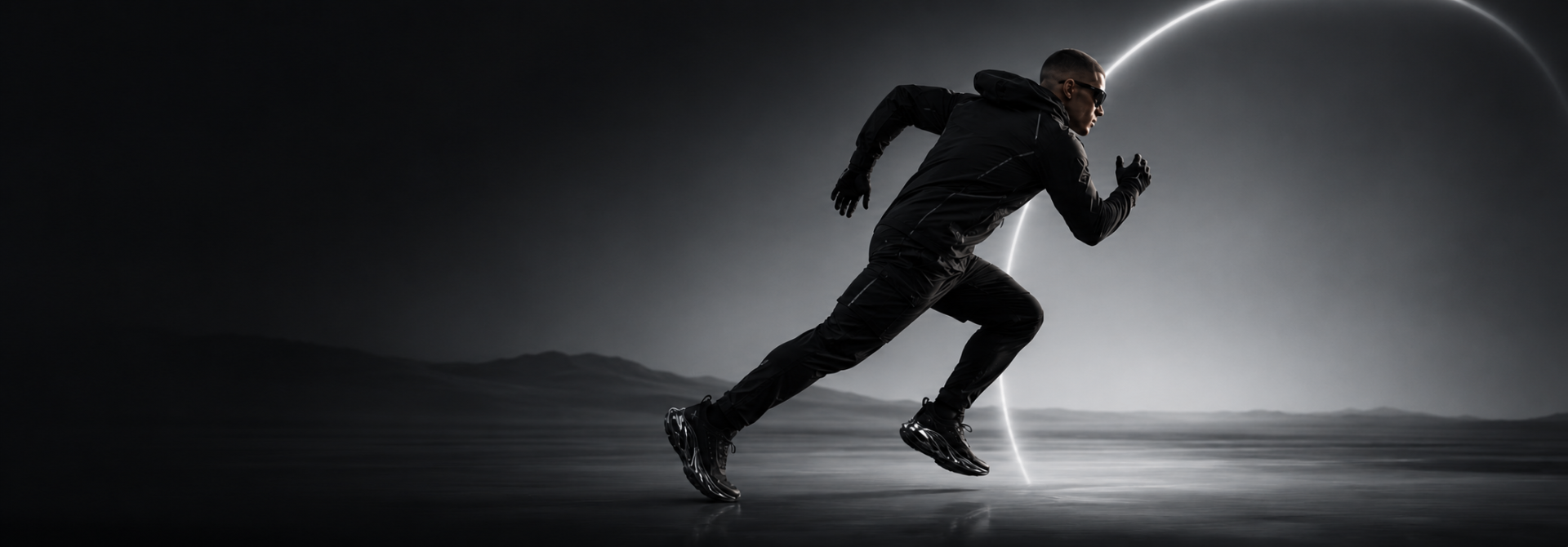 ALLAINT athlete sprinting in performance gear
